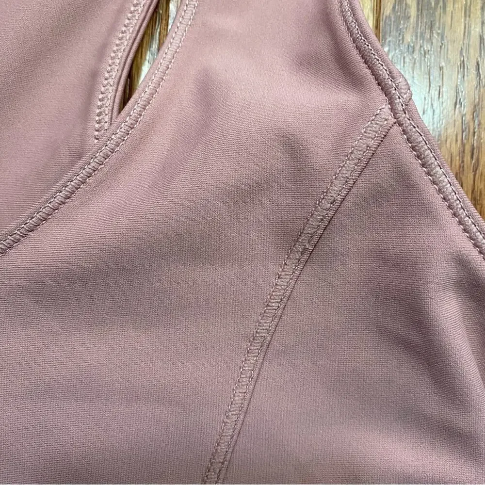 Industry $120 One Piece Lace Up Pink Womens Swimsuit IWO417 sz Small EUC
